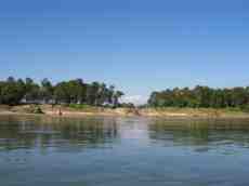 annet lake water mirror tree line trees 