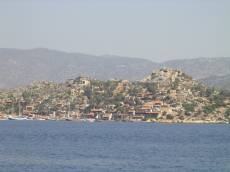 j_d island sea ocean blue hill fort walls warm boats