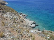 coast greece nature landscape beach water rocks rocky sea aqua
