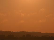 nature landscapes sunset dusk dawn orange horizon silhouette
