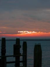 nature landscapes seascapes sunset sunrise dusk dawn clouds water waterscapes pole poles sky