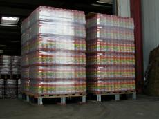 pallets  storage  food  drinks  objects  industry  bottles  plastic  transport