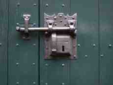 lock door bolt metal iron keyhole