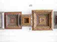 wooden sculpture square wood decoration 