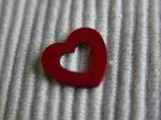 red heart on fabric