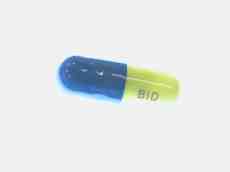 pill blue plastic coating shiny bid blue yellow