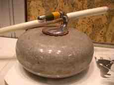 curling sport weight round stone smooth