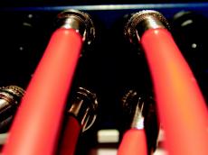 cable cables red plug plugs gold fitting fittings