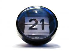 plastic sphere twenty-one number counter digits