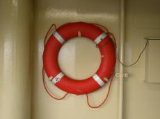 ship rescue sea buoy life-buoy metal circle