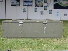 military green box coffin hinge hinges square wooden luggage