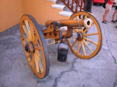 jacco curacao cannon wooden mediaval mediavel bronze copper
