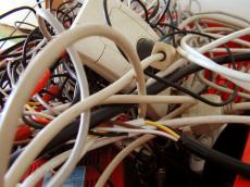 cable cables wire wires wired mess knot stopper techno junk pile