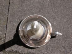 canle top wick candleholder ornament silver silverware wax white tallow