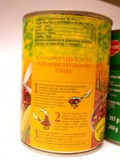 can of food yellow wrapping rounded tin recipe instrcutions