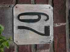 objects signs typography number numbers 6 7 67 antique housenumber metal texture painted square