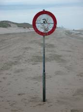 beach sand sign drowning swimming prohibited shore