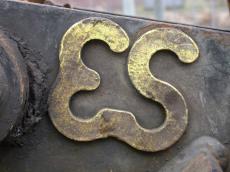 sign number gold golden e s letter letters