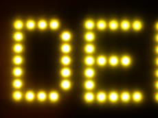 scripts typo typography sansserif modern led leds lightfx lighteffects de d e capitals