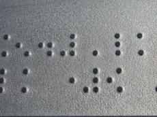scripts braille dots metal texture typo typography dot