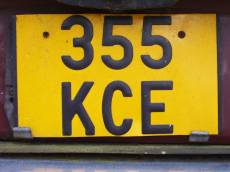 makkes number plate licence yellow black letters numbers