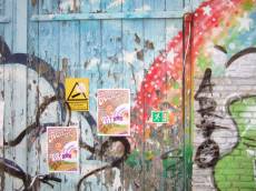 tabus graffiti wall colors pealed paint door