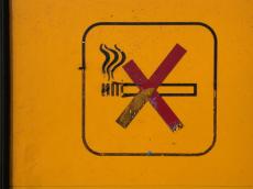 symbol no smoking non-smoking sign yellow