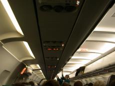 inside airplane passenger