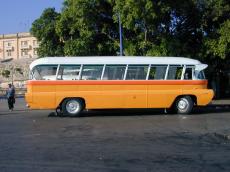 bus side yellow car vehicle fifties model 50's