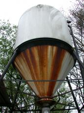 objects plastic silo white rusted agriculture