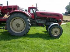 vehicles land tractor wheel circle rubber metal side agriculture oldtimer red engine