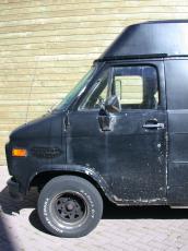 van vehicles land a-team ateam side frontside door wheel black chevy