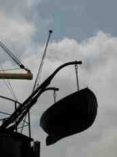 lifeboat shadow liferaft boat ship