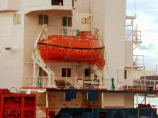 ship life boat orange