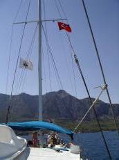 j_d turkish flag boat sail rigging