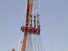 j_d ship mast rigging crow's nest wood wooden