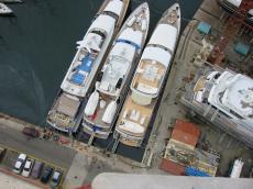 vehicles water wharf quay yacht yachts feadship feadships aerial