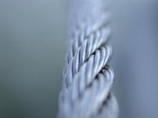 rope strong thick heavy naval coiled grey tight