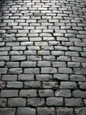 cobble road stones old shiney