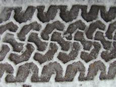 track tireprint tire snow winter road trail