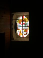stained glass church window