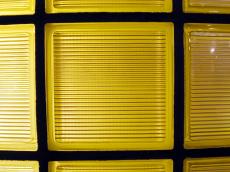 glass tile square yellow light black horizontal lines