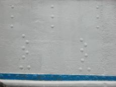 hull ship popnail nails blue white  paint