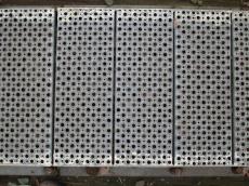 gangway metal metallic holes walkway slab slabs