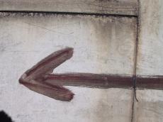 galenslater arrow grafitty spraypainted left typo typography signs metals textures