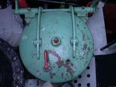 hatch lid steel green  hinges latch chain