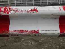 beam metal steel red white painted