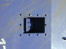 metal door hole prison bolts window small