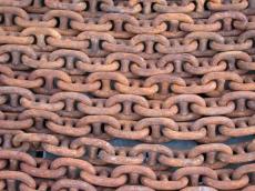 chain chains link linked brown rusted