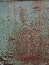 rust green paint chiped cracked metal